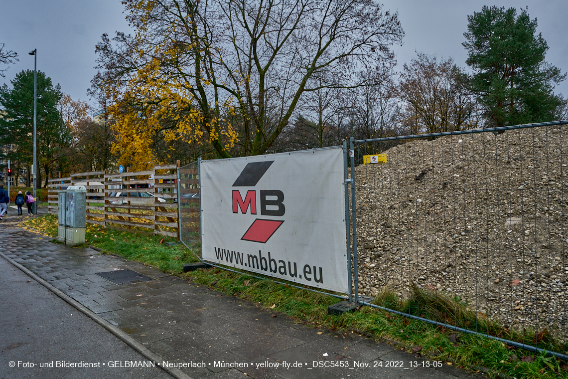 24.11.2022 - Baustelle an der Quiddestraße Haus für Kinder in Neuperlach